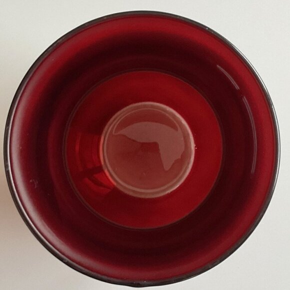 RED GLASS VASE BOUQUET DECORATIVE - Picture 6 of 8